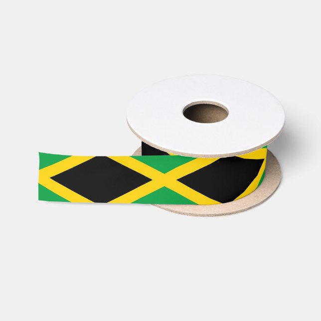 Ruban En Satin Drapeau jamaïcain (Bobine)