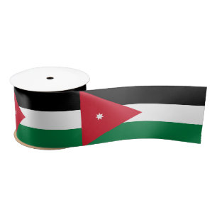 Ruban En Satin Drapeau Jordanie