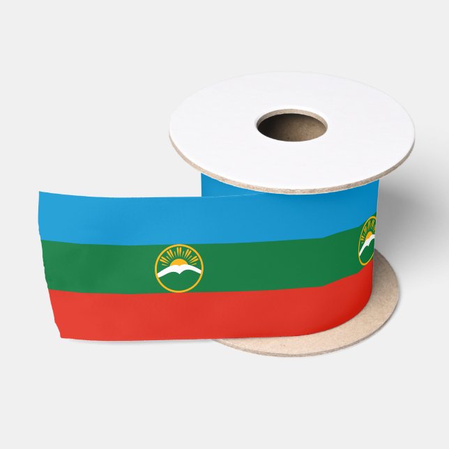 Ruban En Satin Drapeau Karachay Cherkessia (Bobine)