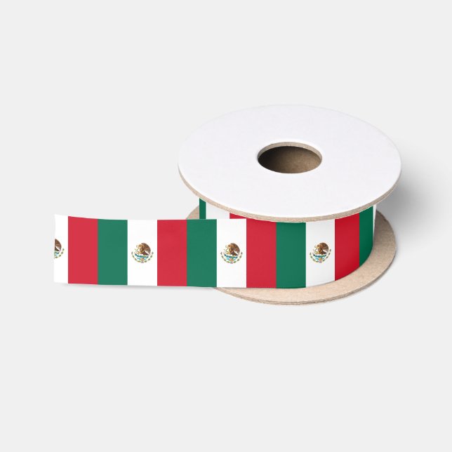 Ruban En Satin Drapeau mexicain de Bandera de México (Bobine)