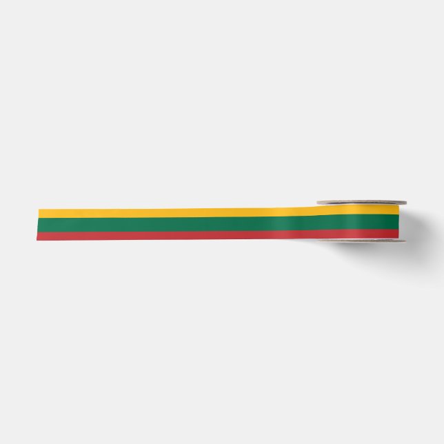Ruban En Satin Drapeau national de Lituanie (Devant)