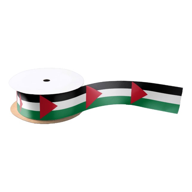 Ruban En Satin Drapeau palestinien (Bobine)