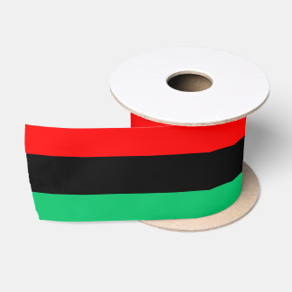 Ruban En Satin Drapeau panafricain Rouge noir Vert rayures