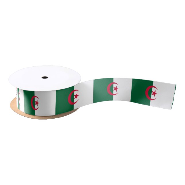 Ruban En Satin Drapeau patriotique algérien (Bobine)