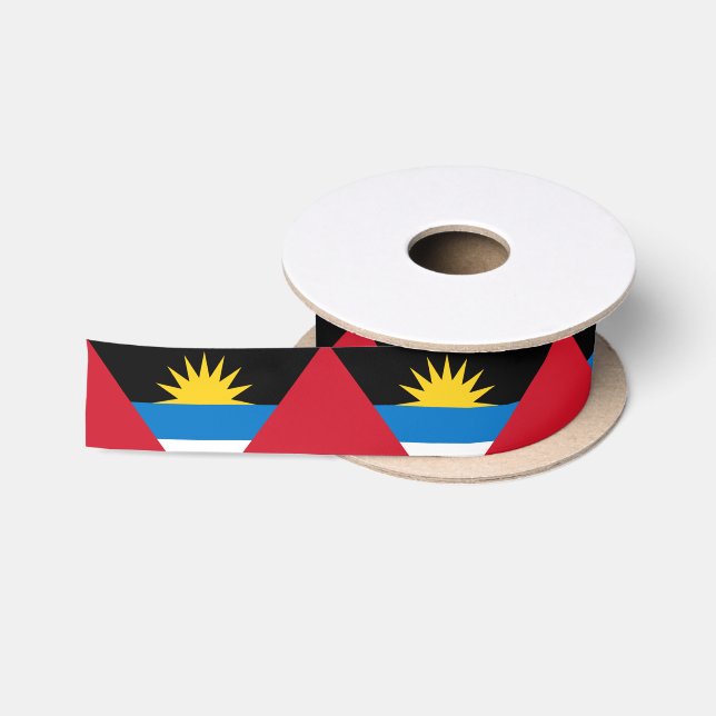 Ruban En Satin Drapeau patriotique d'Antigua-et-Barbuda (Bobine)