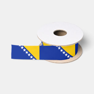 Ruban En Satin Drapeau patriotique de Bosnie-Herzégovine