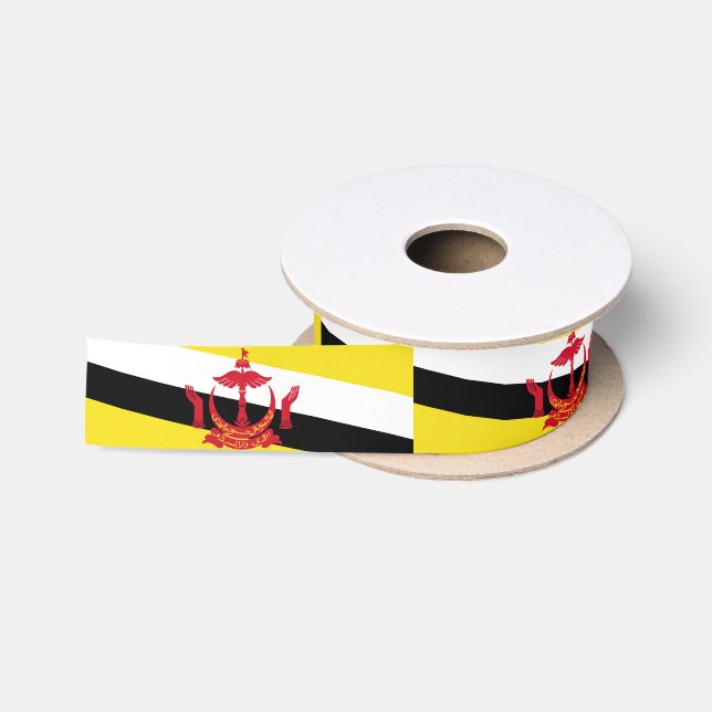 Ruban En Satin Drapeau patriotique de Brunei (Bobine)