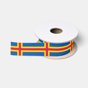 Ruban En Satin Drapeau patriotique des îles Åland