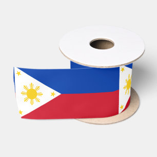 Ruban En Satin Drapeau Philippin & Philippines, vacances/sport