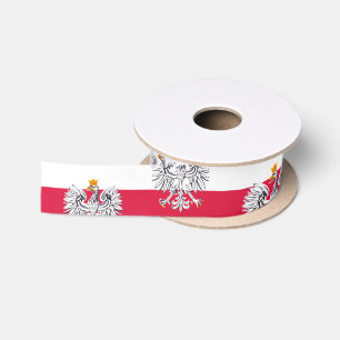 Ruban En Satin Drapeau polonais & Voyage Pologne, vacances / spor