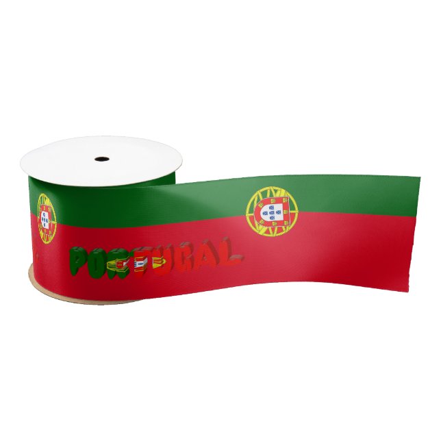 Ruban En Satin Drapeau portugais (Bobine)