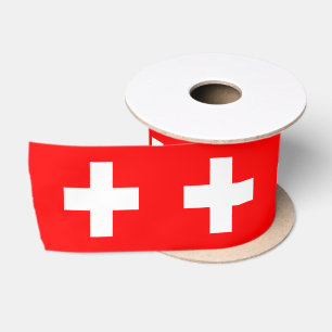Ruban En Satin Drapeau suisse (Suisse) Ruban satiné