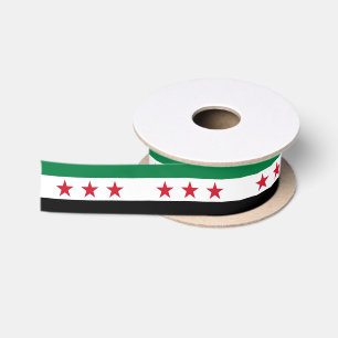 Ruban En Satin Drapeau syrien, drapeau syrien patriotique