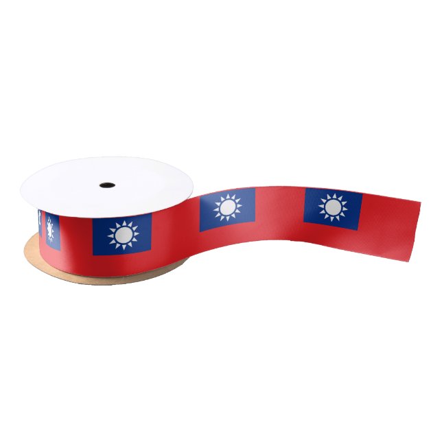 Ruban En Satin Drapeau taïwanais (Bobine)