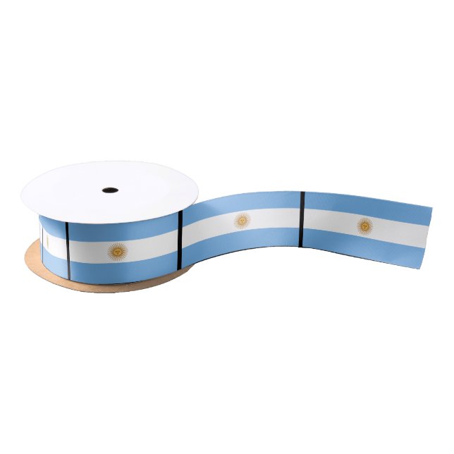 Ruban En Satin Drapeau traditionnel de l'Argentine (Bobine)