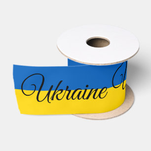 Ruban En Satin Drapeau ukrainien & Voyage Ukraine, mariages / spo