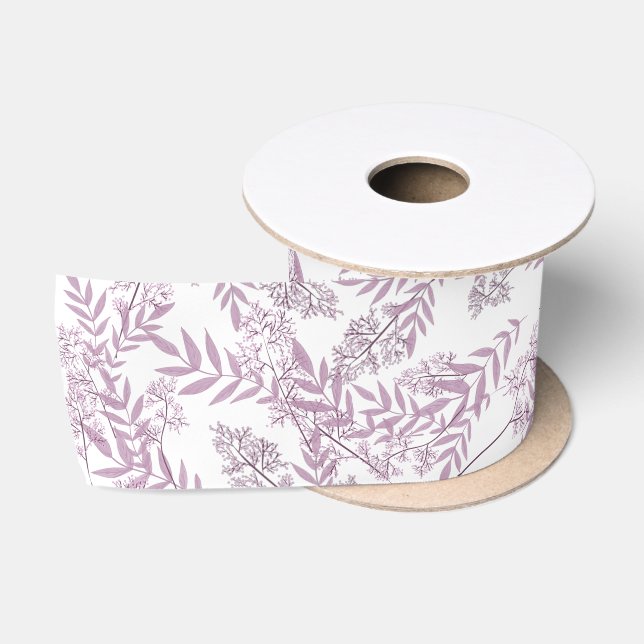 Ruban En Satin Dusty Plum violet Mariage Botanique (Bobine)