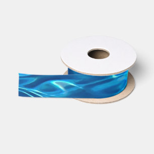 Ruban En Satin Eau de la piscine bleu foncé
