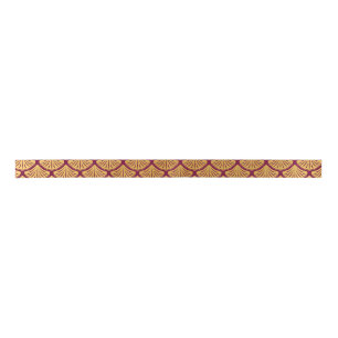Ruban En Satin Écailles de sirène Art Déco - Magenta