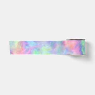 Ruban En Satin éclaboussure d'aquarelle opale :