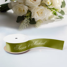 Écriture calligraphique élégante de mariage vert o