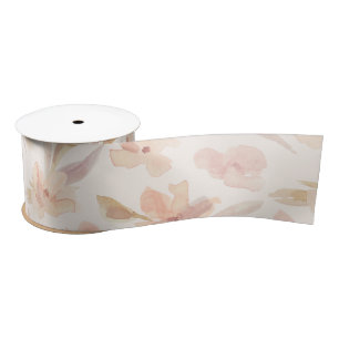 Ruban En Satin Élégant aquarelle fleurs douces