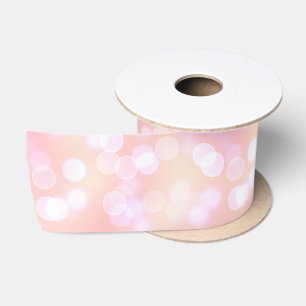 Ruban En Satin Élégant Bokeh Rose Bleu Merci Satin Ruban