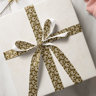 Ruban En Satin Elégant chien pattes de animal de compagnie brun