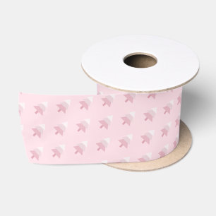 Ruban En Satin Élégant Motif d'arbre de Noël rose Ombre