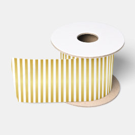 Ruban En Satin Élégant Motif Gold Stripe