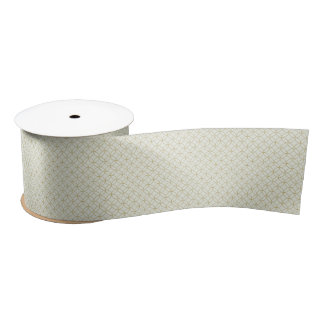 Ruban En Satin Élégant Noël blanc et or