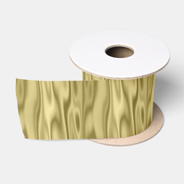 Ruban En Satin Élégant Noël Gold Faux Satin Graphic (Bobine)