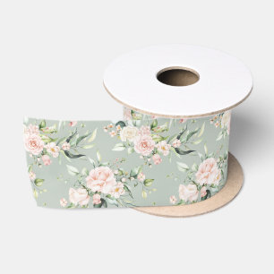 Ruban En Satin Élégant rose blanc Eucalyptus Sage Mariage vert