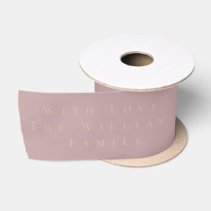 Ruban En Satin Elegant Rose Gold Look Script Merry Christmas 