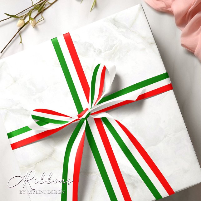 Ruban En Satin Élégant ruban de drapeau italien moderne (Créateur téléchargé)