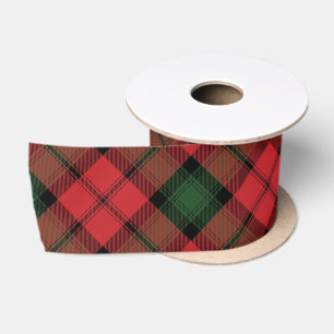 Ruban En Satin Élégant Tartan Rustique Plaid