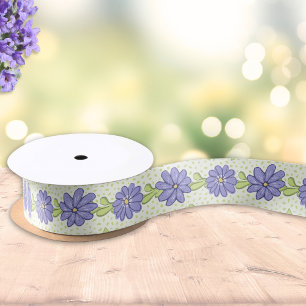 Ruban En Satin Élégante Lilac Purple Fleurs Printemps Floral