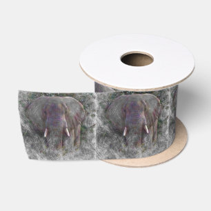 Ruban En Satin Eléphant animal artistique