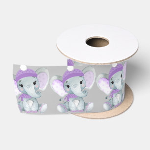 Ruban En Satin Eléphée d'hiver Purpel fille Satin Ribbon Stool