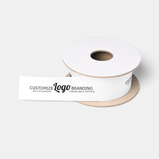 Ruban En Satin Emballage de logo de l'entreprise personnalisée