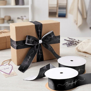 Ruban En Satin Emballage de petite entreprise fait main avec amou