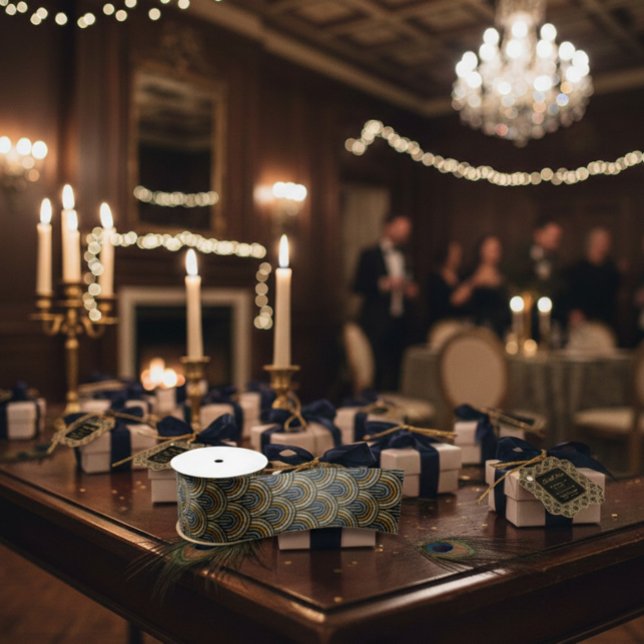 Ruban En Satin Embroidered Art Deco Pattern  (Créateur téléchargé)