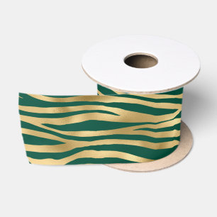 Ruban En Satin Emerald and Gold Safari Series Design 4