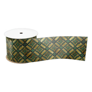 Ruban En Satin Emerald & Gold Art Déco