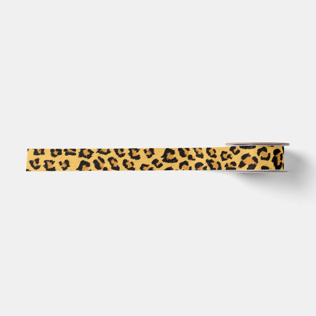 Ruban En Satin Empreinte de léopard Faux Fur Wild Style Safari Mo (Devant)