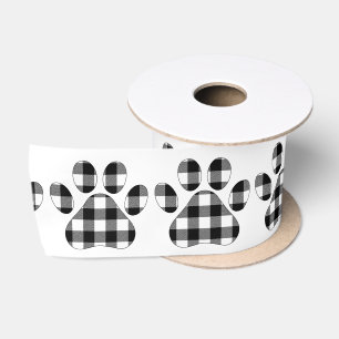 Ruban En Satin Empreintes de Buffalo Plaid