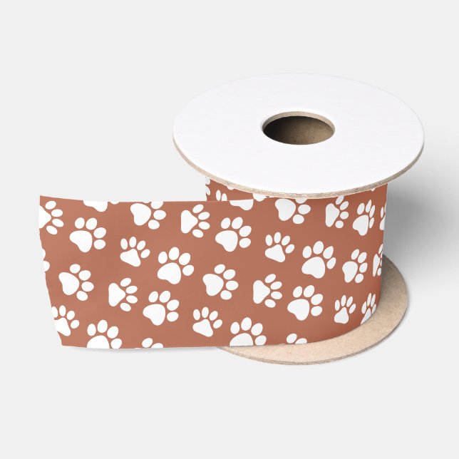 Ruban En Satin Empreintes de pattes mignons de chien pour les (Bobine)