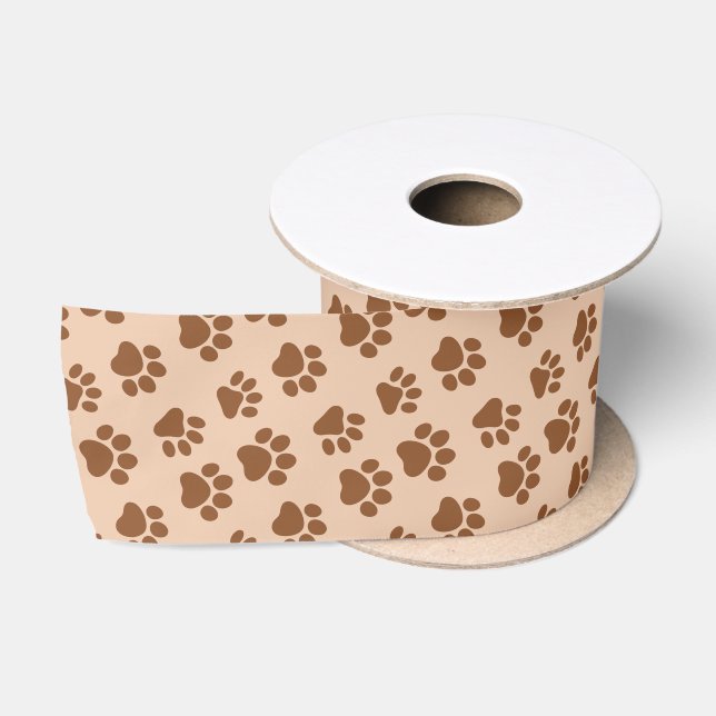 Ruban En Satin Empreintes de pattes mignons de chien pour les (Bobine)