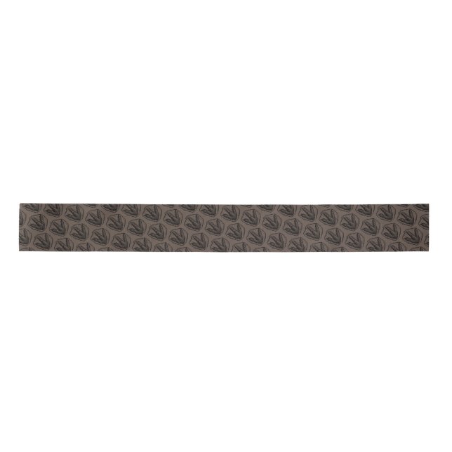 Ruban En Satin Empreintes theropodes (Devant)