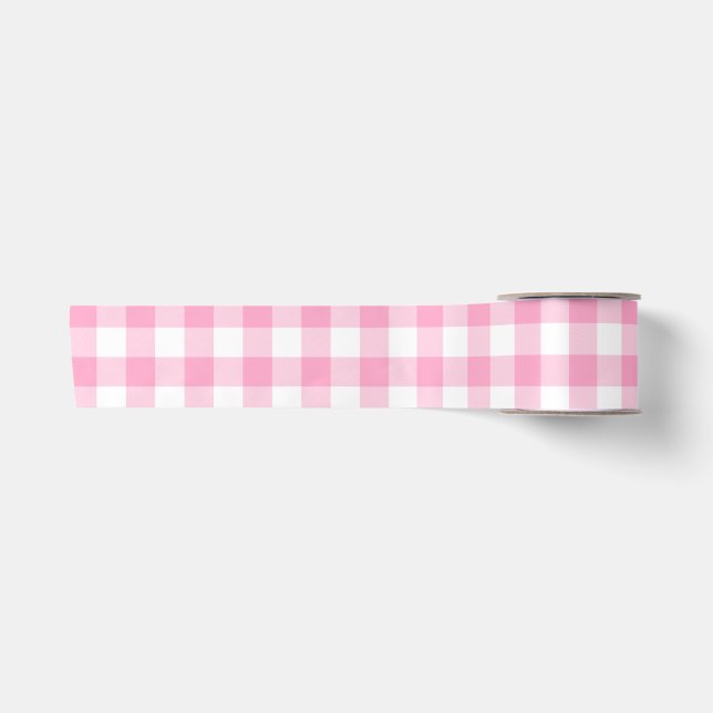 Ruban En Satin En vichy rose (Devant)